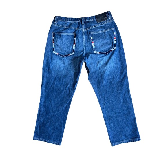 Sean John Mens Jeans Size 36 Mid-Wash Hip Hop Streetwear Stripe Back Pocket Embr - Picture 1 of 5